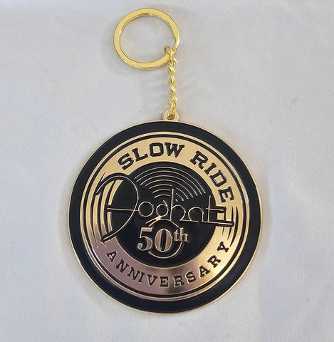 SLOW RIDE 50th ANNIVERSARY KEY CHAIN  (3" Metal)