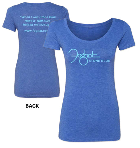 Stone Blue Ladies Scoop Neck T-Shirt