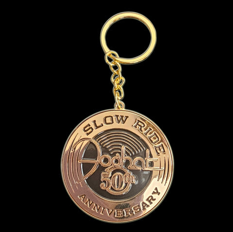 2" SLOW RIDE 50th ANNIVERSARY KEY CHAIN  (2" Metal)