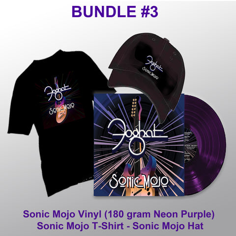 Sonic Mojo VINYL Bundle #3 -Sonic Mojo 180 Gram Neon Purple Vinyl Record - Sonic Mojo T-Shirt & Hat!
