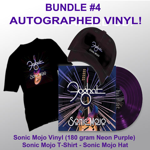 Sonic Mojo VINYL Bundle #4 - Autographed Sonic Mojo 180 Gram Neon Purple Vinyl Record - Sonic Mojo T-Shirt & Hat!