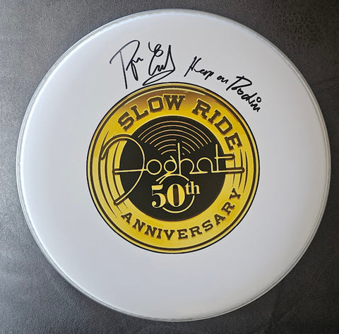 Autographed SLOW RIDE ANNIVERSARY 12" Drum Head!