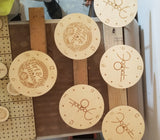 Wood Foghat Coaster Set of 4