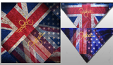 Bandana = U.S./U.K. FLAG LOGO - 100% Cotton