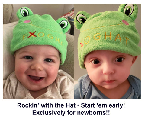 Newborn Baby Frog-hat!